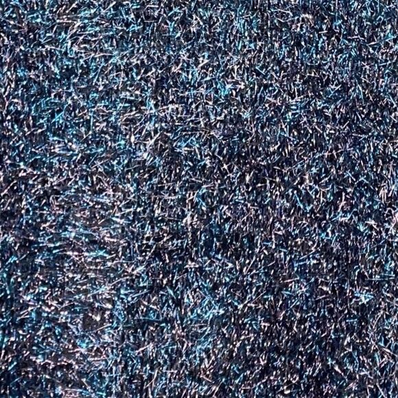 Anthropologie Olivia Metallic Tinsel Cardigan Sweater Medium Blue Pink Shimmer - Picture 5 of 14